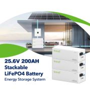 25.6V 200Ah Stackable LiFePO4 Battery ESS – 5120Wh Modular Energy Storage System for Solar Home RV Telecom and Commercial Off‑Grid Power